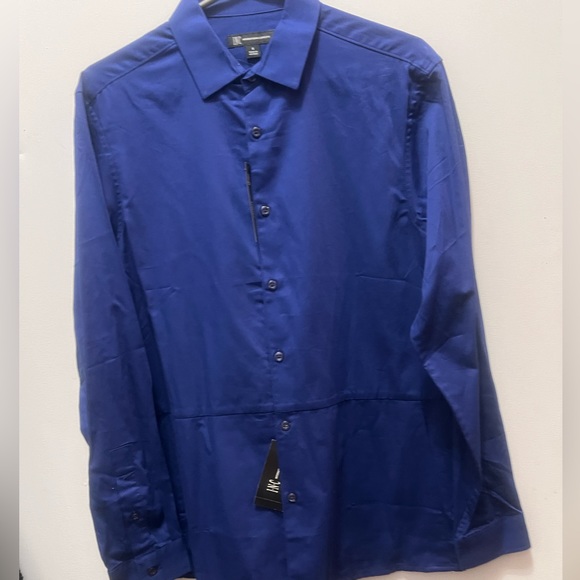 Royal blue long sleeve button down dress shirt - Picture 8 of 9